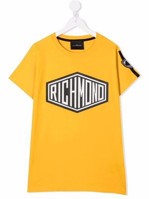 John Richmond Junior t-shirt à logo imprimé - Jaune