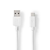 Nedis USB-Kabel | USB 3.2 Gen 2 | USB-A Male naar USB-C Male | 10 Gbps | 1 m | 1 stuks - CCGW61650WT10 CCGW61650WT10 Nedis USB-Kabel | USB 3.2 Gen 2 | USB-A Male naar USB-C Male | 10 Gbps | 1 m | 1 stuks - CCGW61650WT10 CCGW61650WT10