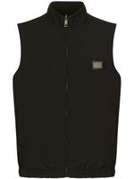 Dolce & Gabbana gilet réversible à plaque logo - Noir - thumbnail