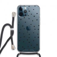 Kleine kattenkopjes: iPhone 13 Pro Max Transparant Hoesje met koord
