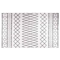 VidaXL Vloerkleed wasbaar anti-slip 120x170 cm zwart en wit