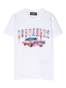 DSQUARED2 KIDS t-shirt en coton à logo imprimé - Blanc