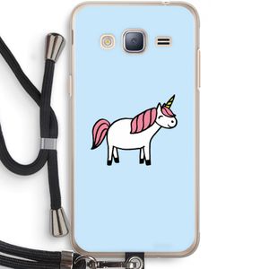 Eenhoorn: Samsung Galaxy J3 (2016) Transparant Hoesje met koord