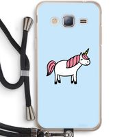 Eenhoorn: Samsung Galaxy J3 (2016) Transparant Hoesje met koord