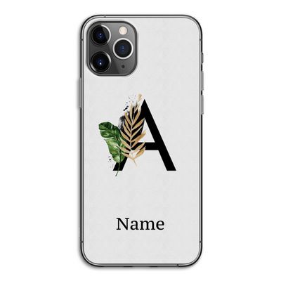 Charcoal Flora: iPhone 11 Pro Transparant Hoesje