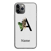 Charcoal Flora: iPhone 11 Pro Transparant Hoesje