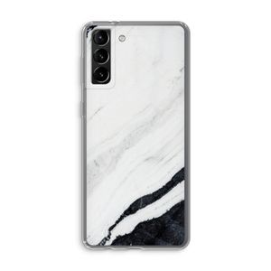 Elegante marmer: Samsung Galaxy S21 Plus Transparant Hoesje