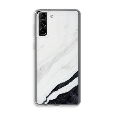 Elegante marmer: Samsung Galaxy S21 Plus Transparant Hoesje
