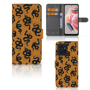 Telefoonhoesje met Pasjes voor Xiaomi Redmi Note 12 4G Snakes