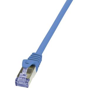 LogiLink CQ3076S RJ45 Netwerkkabel, patchkabel CAT 6A S/FTP 5.00 m Blauw Vlambestendig, Snagless 1 stuk(s)