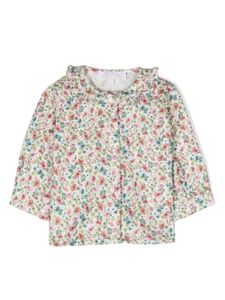 Mariella Ferrari blouse en coton à fleurs - Blanc