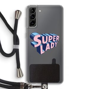 Superlady: Samsung Galaxy S21 Plus Transparant Hoesje met koord
