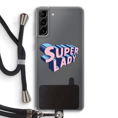 Superlady: Samsung Galaxy S21 Plus Transparant Hoesje met koord