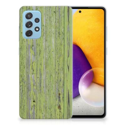 Samsung Galaxy A72 | Bumper Hoesje | Green Wood