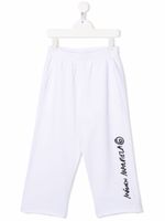 MM6 Maison Margiela Kids pantalon de jogging en coton à logo imprimé - Blanc