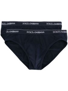 Dolce & Gabbana slip à logo - Bleu