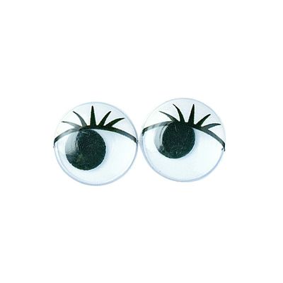 8x stuks Wiebel oogjes met wimpers 15 mm 8x stuks Wiebel oogjes met wimpers 15 mm