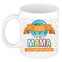 Naam mok mama Yvonne - wit - de beste - keramiek - 300 ml - Moederdag/verjaardag