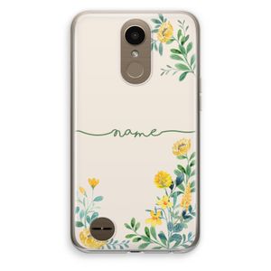 Gele bloemen: LG K10 (2017) Transparant Hoesje