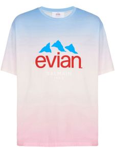 Balmain x Evian t-shirt à effet dégradé - Rose