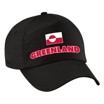 Verkleed feest pet - zwart - Groenland - vlag/landen thema - EK / WK - zonneklep pet Verkleed feest pet - zwart - Groenland - vlag/landen thema - EK / WK - zonneklep pet