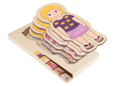 lupilu Houten puzzel (Meisje)