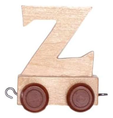 Bongers Speelgoed Houten letter z met wieltjes 6 cm hoog