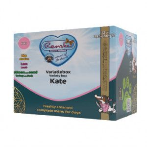 Renske Variatiebox Kate vers gestoomd natvoer hond (kuip) 1 tray (12 x 395 g)
