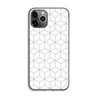 Zwart-witte kubussen: iPhone 11 Pro Max Transparant Hoesje