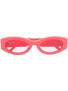 Linda Farrow x The Attico Berta lunettes de soleil à monture rectangulaire - Rose