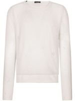 Dolce & Gabbana distressed-finish crew-neck top - Blanc