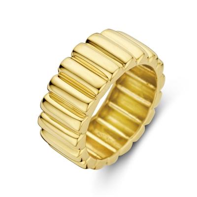 14k Geelgouden Ring - 9mm Breed | Tijdloze Elegantie