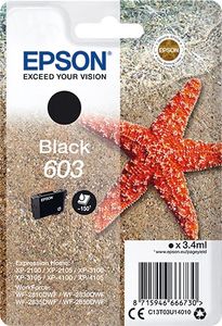 Epson inktcartridge 603, 150 pagina's, OEM C13T03U14020, zwart