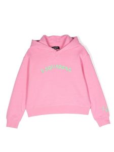 DSQUARED2 KIDS hoodie à logo brodé - Rose