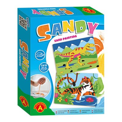 Selecta Sandy sand painting dinosaurus en tijger