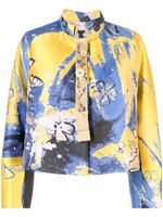 SHIATZY CHEN veste crop à motif en jacquard - Jaune