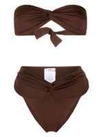 La Reveche bikini à détail torsadé - Marron