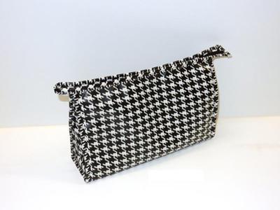 Toilettas Pied de poule zwart/wit