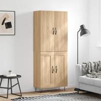 Hoge kast 69,5x34x180 cm bewerkt hout sonoma eikenkleurig
