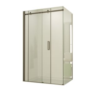 BWS Douchecabine | Supreme | Schuifdeur | Rechthoek 100x90cm | Nano Coating | RVS Profiel