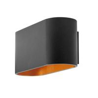 Highlight Ovale wandspotOval zwart met goud - W3619.38