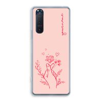 Giving Flowers: Sony Xperia 5 II Transparant Hoesje Giving Flowers: Sony Xperia 5 II Transparant Hoesje