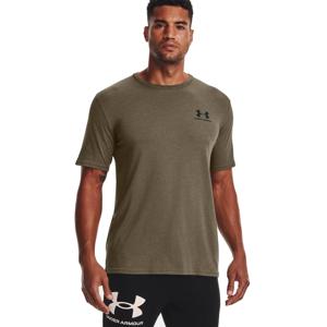 Under Armour Sportstyle Left Chest Logo T-Shirt Olijfgroen Zwart