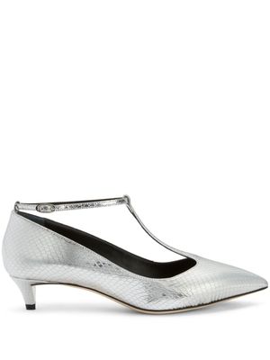 Giuseppe Zanotti sandales Olivia 35 mm en cuir à effet métallisé - Argent