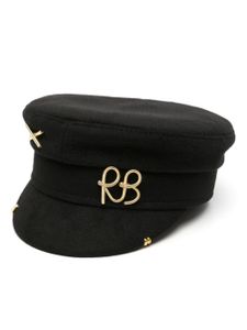 Ruslan Baginskiy casquette Baker Boy à logo appliqué - Noir