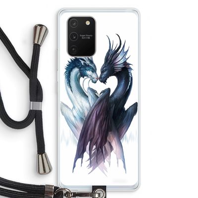 Yin Yang Dragons: Samsung Galaxy S10 Lite Transparant Hoesje met koord
