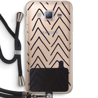 Marrakech Arrows: Samsung Galaxy J3 (2016) Transparant Hoesje met koord