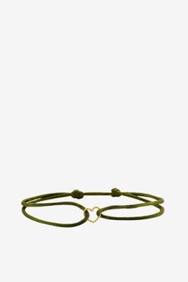 Just Franky armband Vintage Heart Satin geelgoud