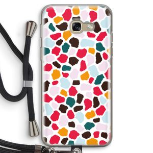 Colored Giraffe: Samsung Galaxy A5 (2017) Transparant Hoesje met koord