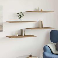 Wandschappen 4 st 60x30x1,5 cm bewerkt hout artisanaal eiken